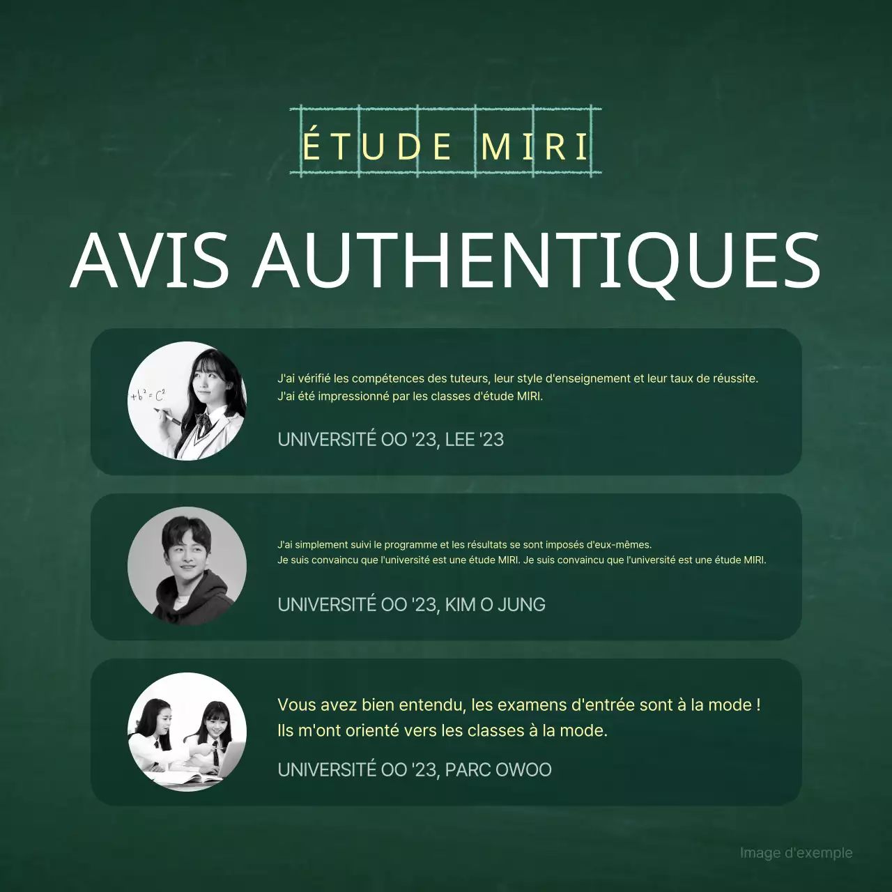 Un simple prospectus scolaire vert et blanc