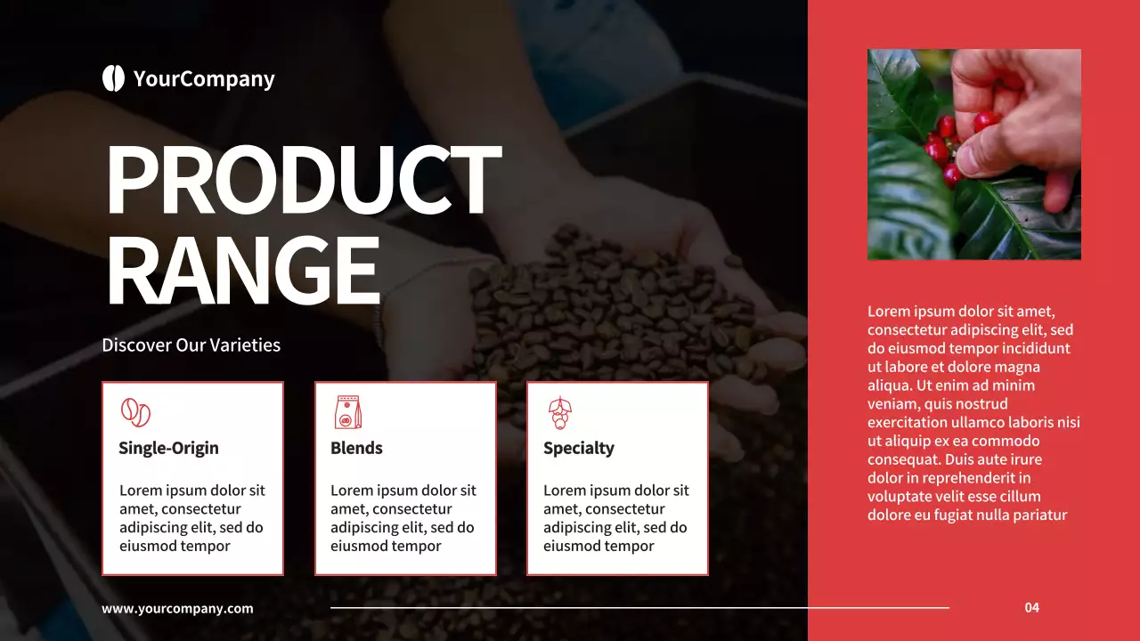 Red Modern Coffee Promotion Presentation
