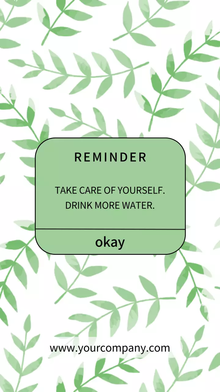 Green Botanical Reminder Announcement Instagram Post