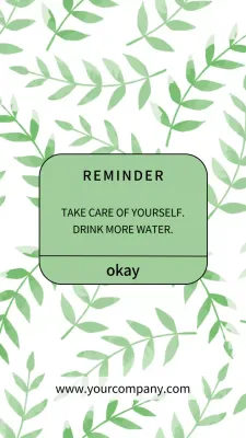 Green Botanical Reminder Announcement Instagram Post