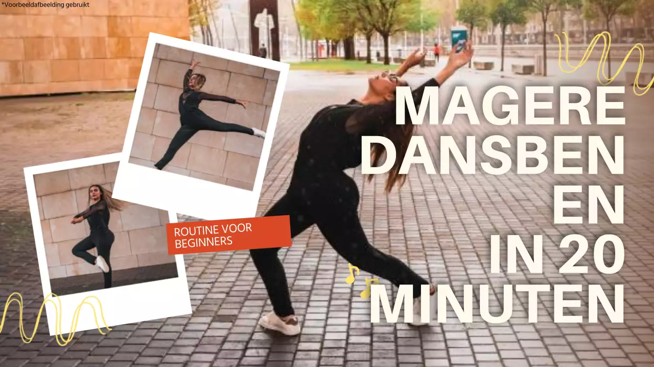 Wit en oranje moderne dansroutine videogids