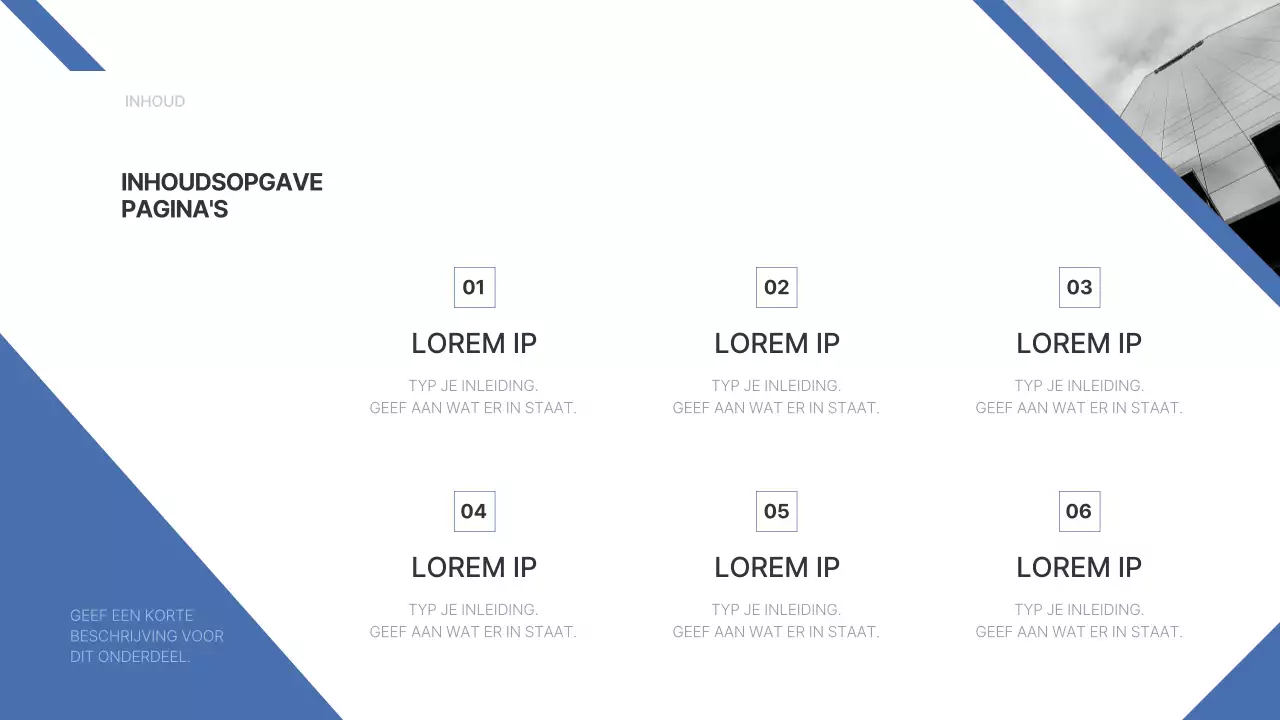 Een eenvoudig bedrijfsrapport in blauw en lichtblauw