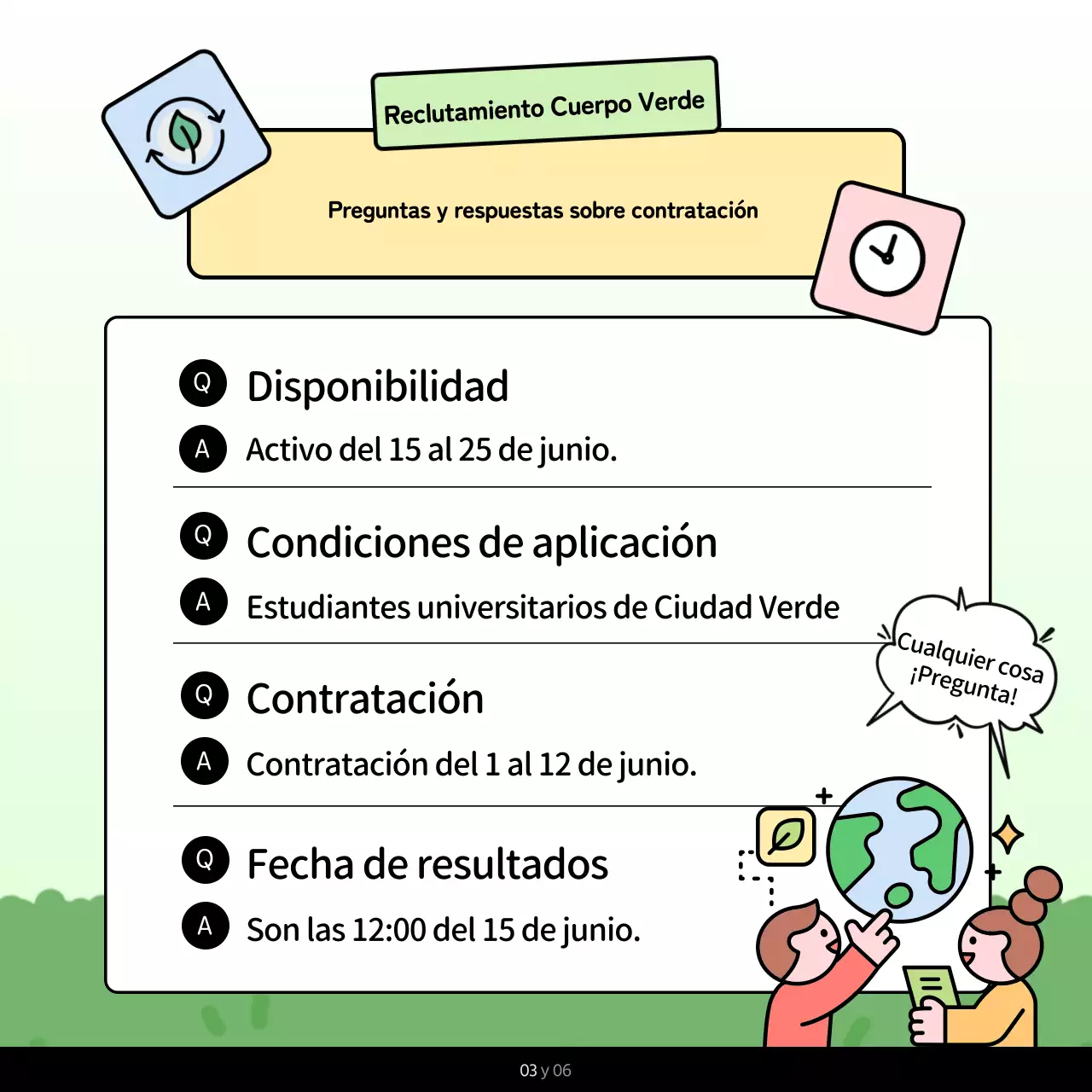 Promover los colores verde y chartreuse del cuerpo ambiental del sector público