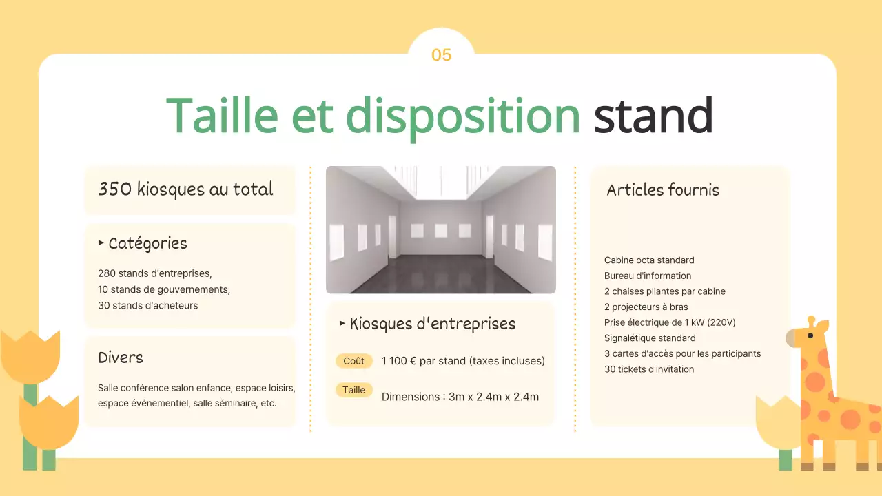 L'appel bleu clair et jaune pour les exposants du Salon de l'enfance