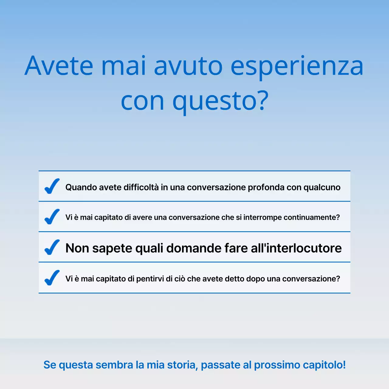 Promozione minimalista del lancio di un libro in blu e azzurro