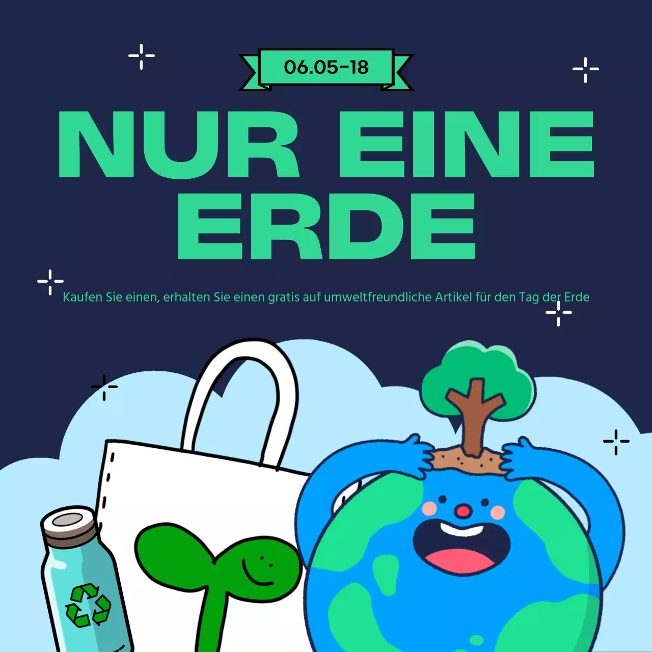 Förderung grüner und marineblauer Naturveranstaltungen zum Tag der Erde