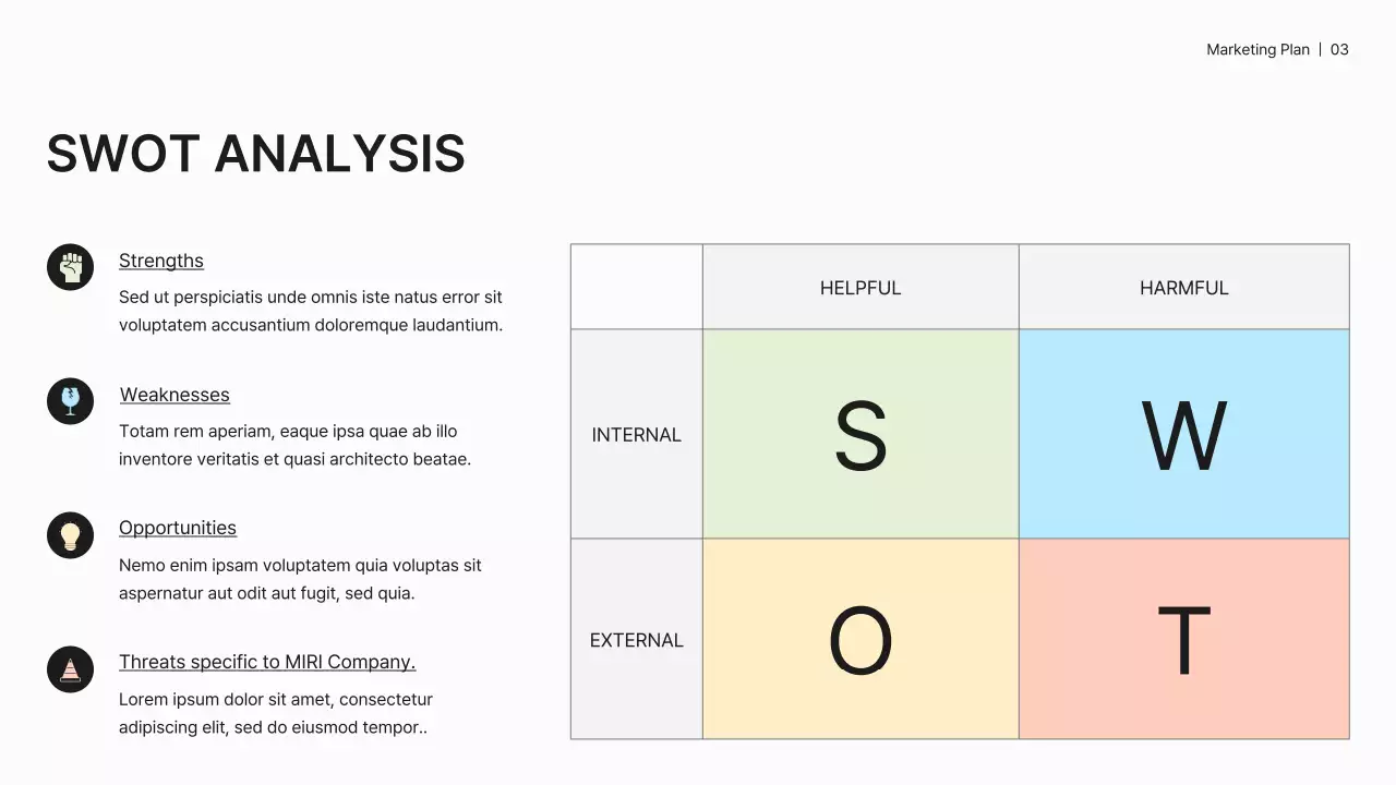 White Professional Marketing Plan Document Presentation