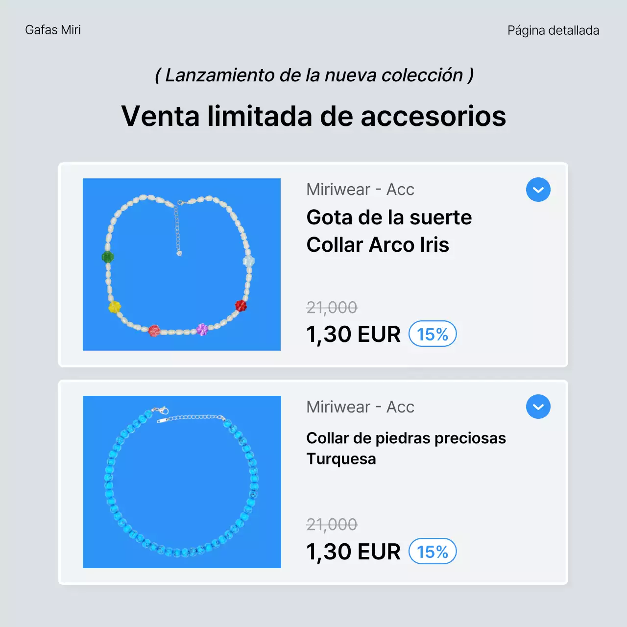 Describir y promover la moda en azul y blanco