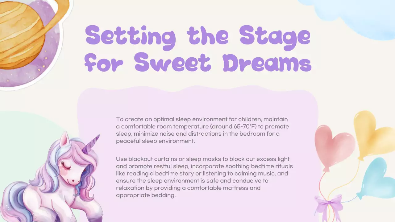 Purple Cute Sleep Guide Presentation
