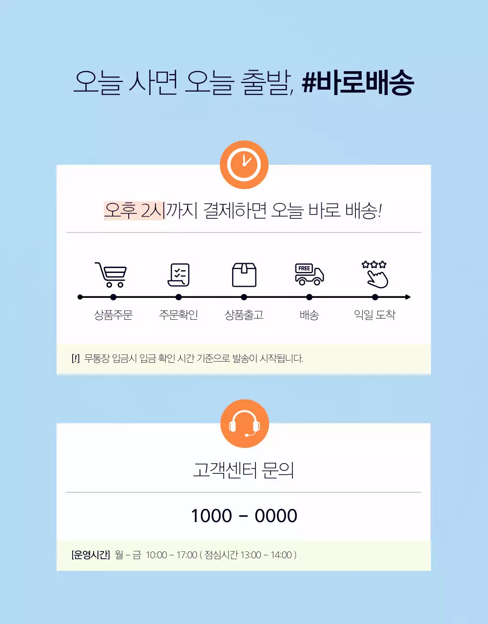 주황과 하늘색의 트렌드한 여름 패션 원피스 광고