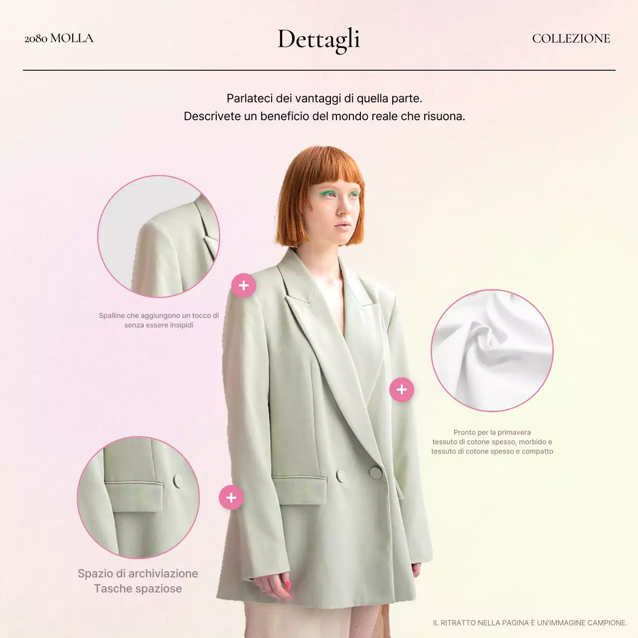 Promuovere descrizioni di prodotti di moda kitsch in giallo e rosa