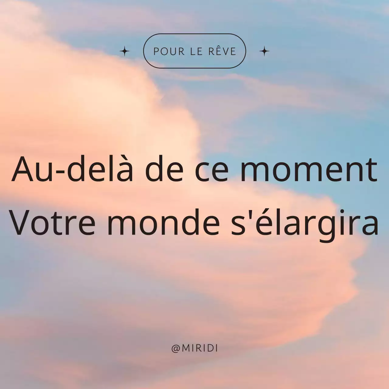 Simple sentiment post en orange et bleu clair