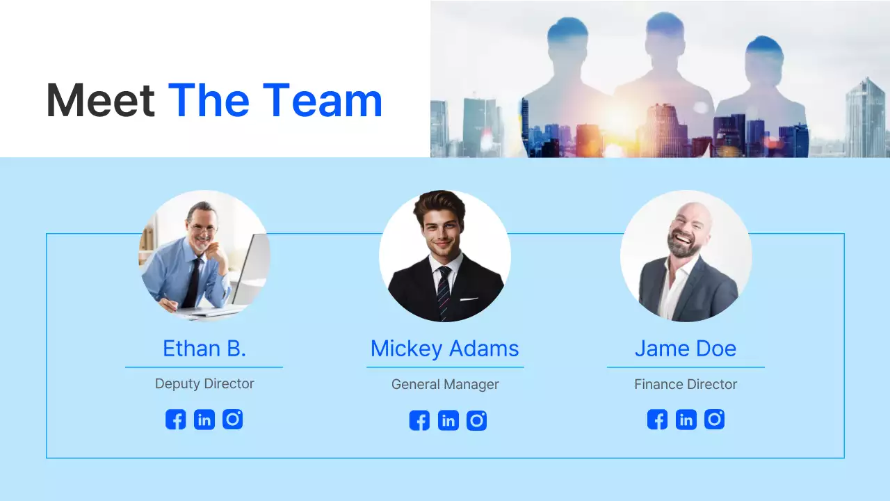 블루 모던 비즈니스 프레젠테이션