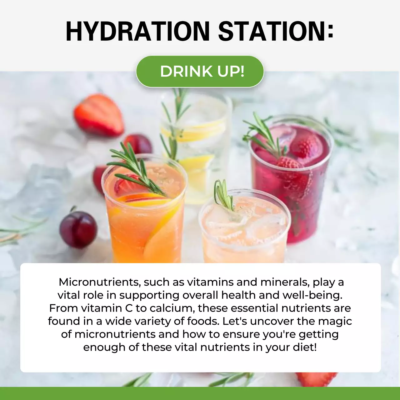 Green Minimal Food Guide Social Media Post