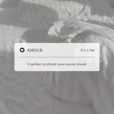 Un simple rappel de sentiment d'amour en gris et noir