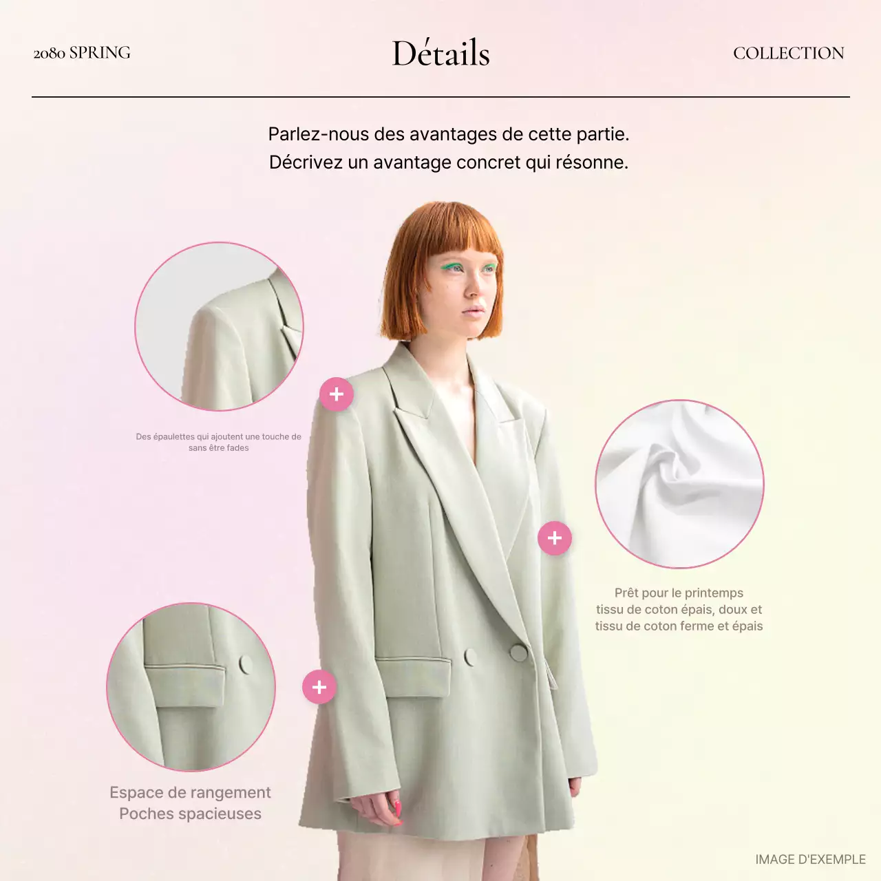 Promouvoir des descriptions de produits de mode kitsch en jaune et rose