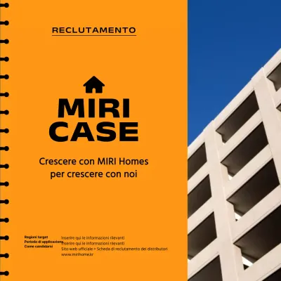 Un'agenzia di reclutamento moderna in arancione e nero