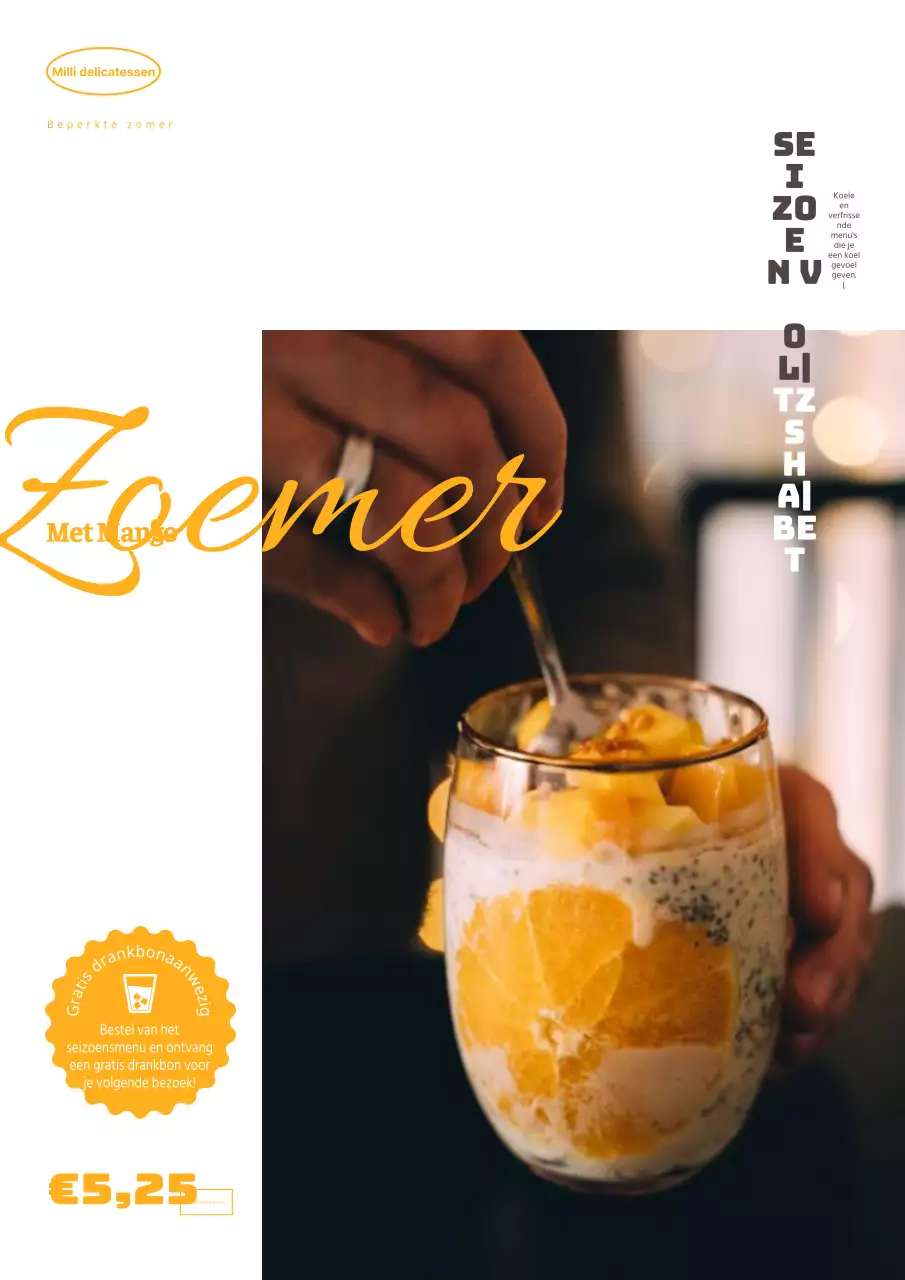 Promoot een eenvoudig zomerdrankje in geel