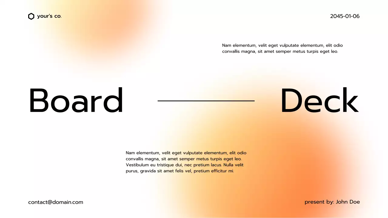 Orange Modern Business Deck Presentation