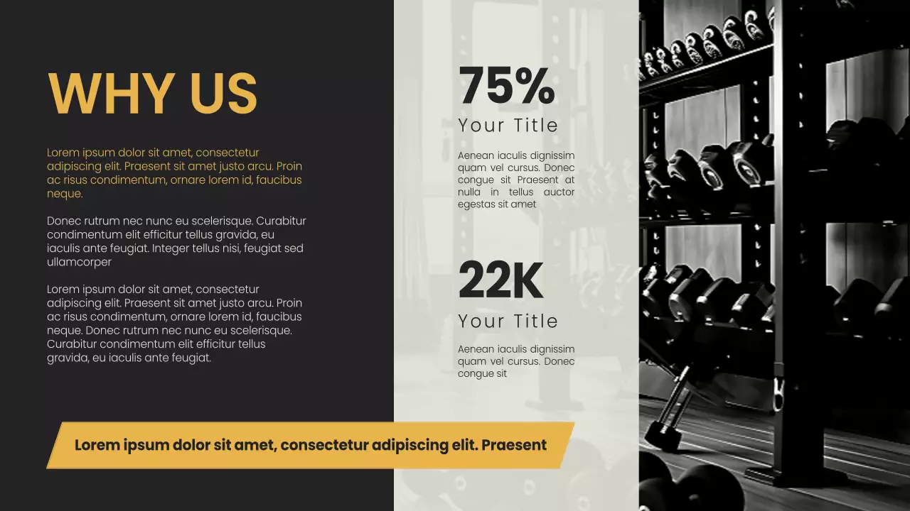 Black Modern Fitness Promotion Presentation