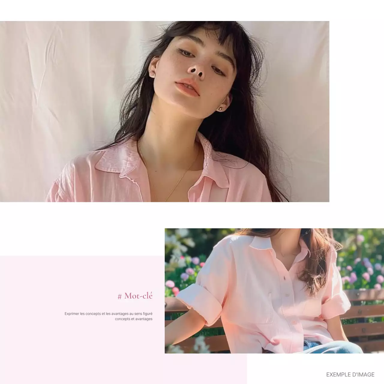 Promouvoir un modèle de mode kitsch en rose