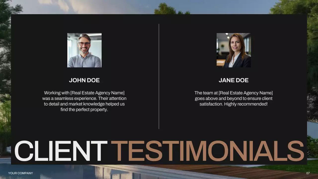 Black Modern Real Estate Agenda Presentation