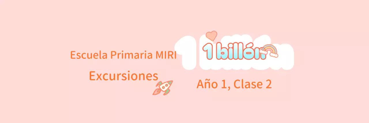 Anuncios rosas y blancos para grupos de excursión de escuela primaria