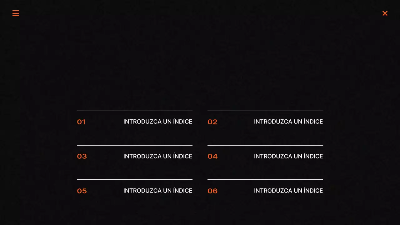 Informes de marketing de moda en negro y naranja