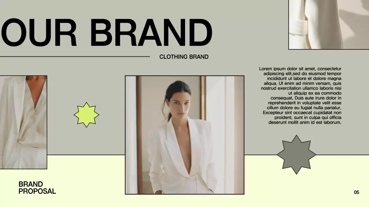 Beige Modern Fashion Proposal Presentation