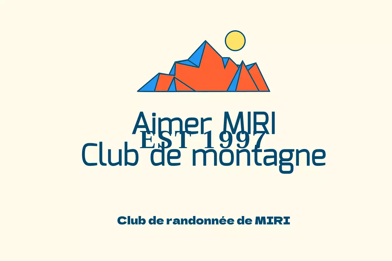 Clubs sportifs avec illustrations de montagnes multicolores