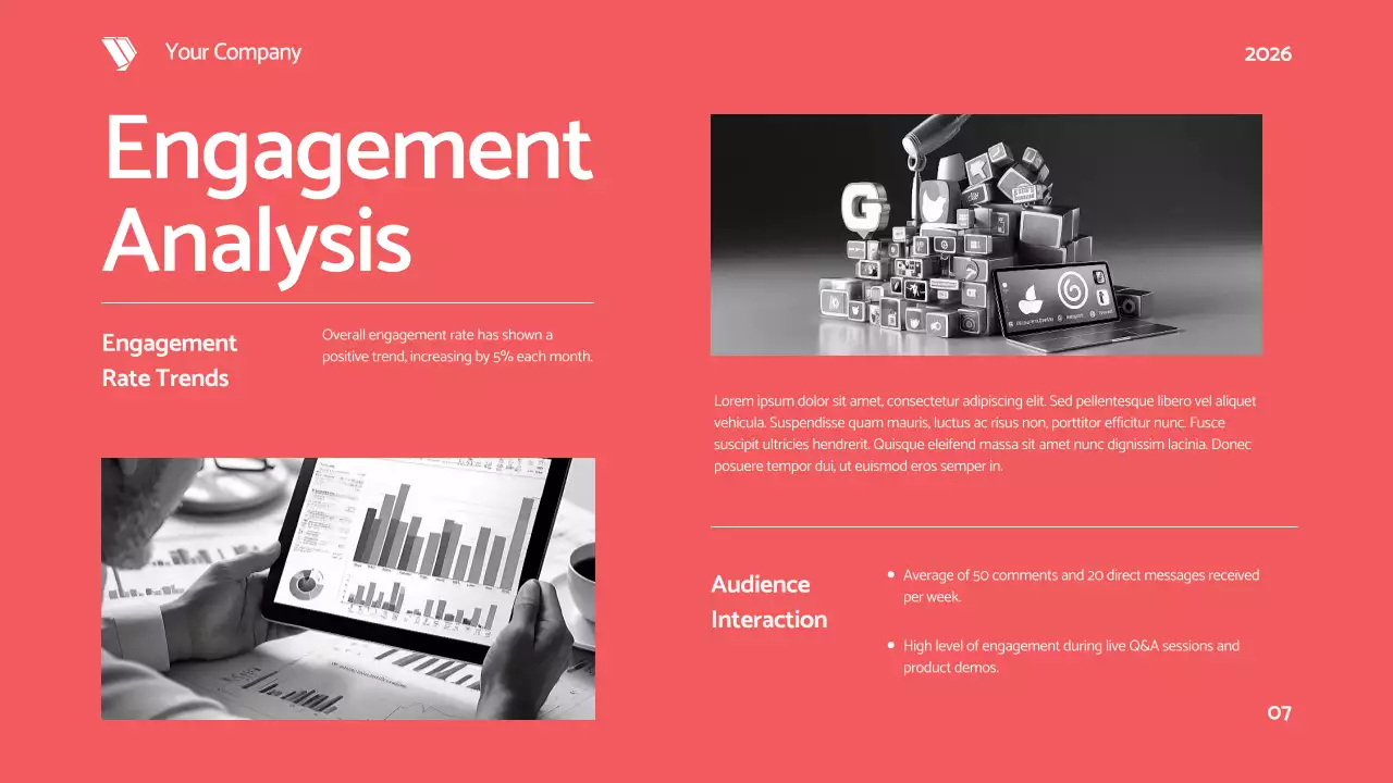 Red Modern Social Media Report Presentation