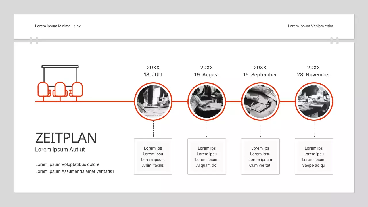 Ein einfacher rot-weißer Bericht zur Inhaltsanalyse