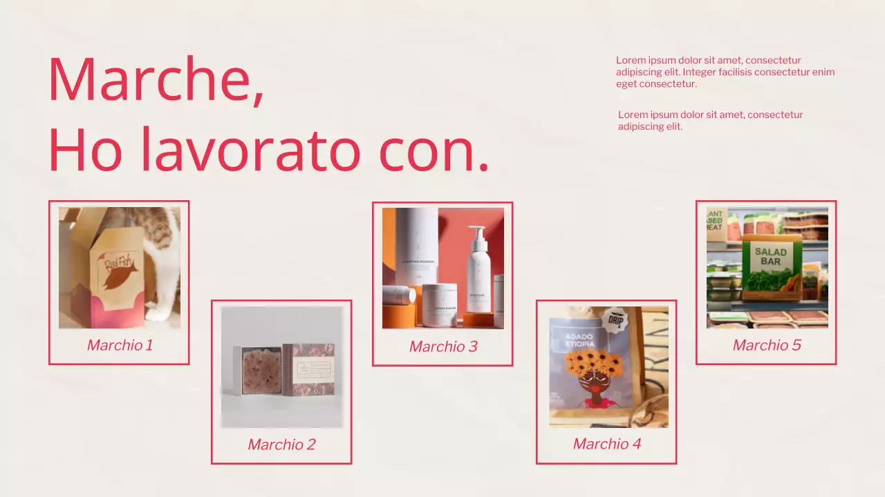 Portafoglio del designer grafico Red Trend