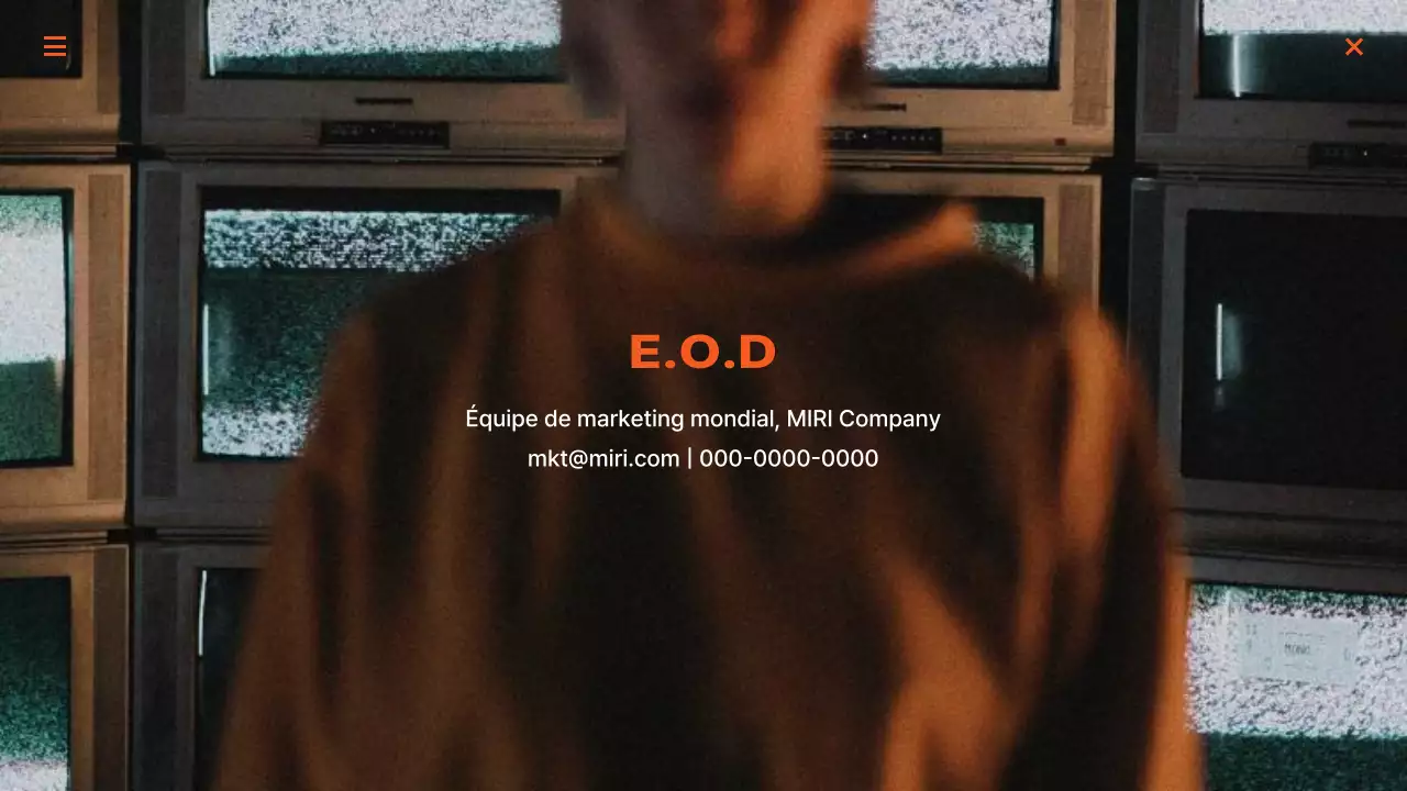 Rapports de marketing tendance en noir et orange