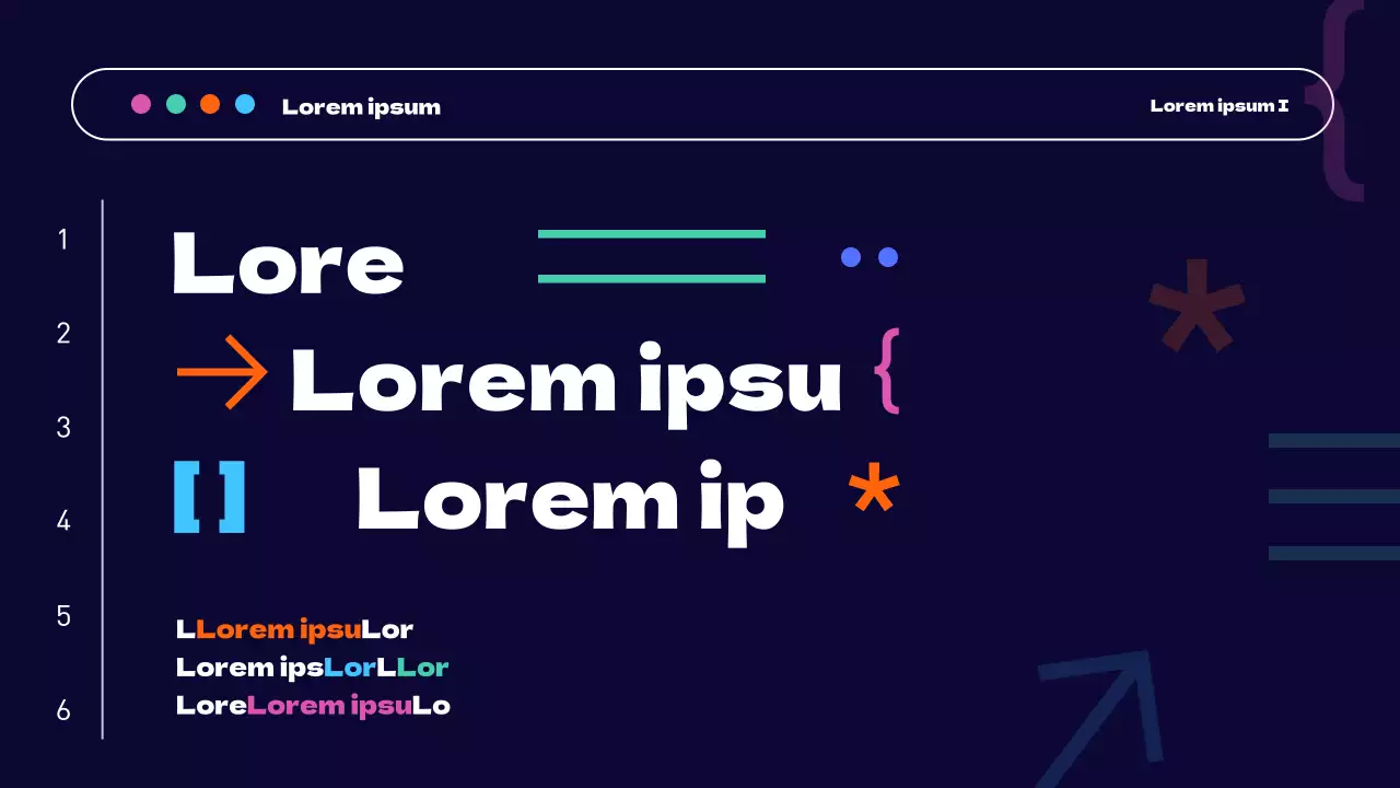 Trendy Web-Entwicklungsprojekt Brief in hellblau und orange