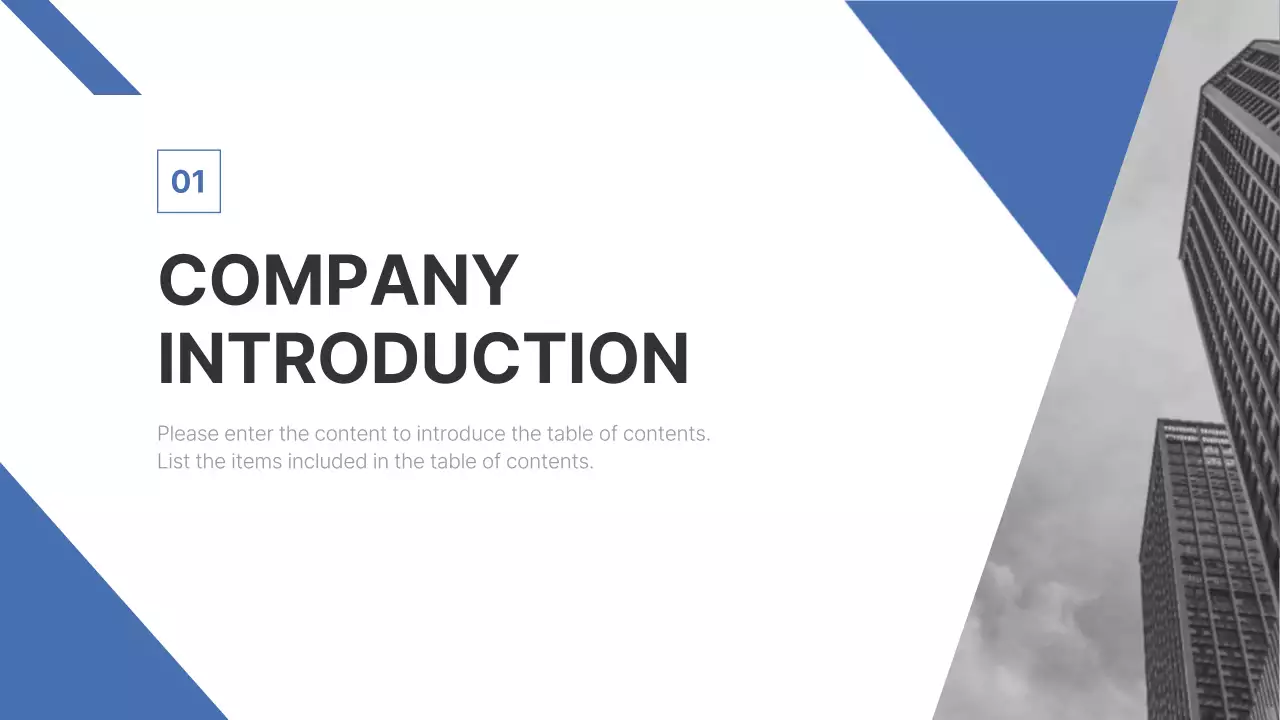 Blue Modern Company Report Presentation