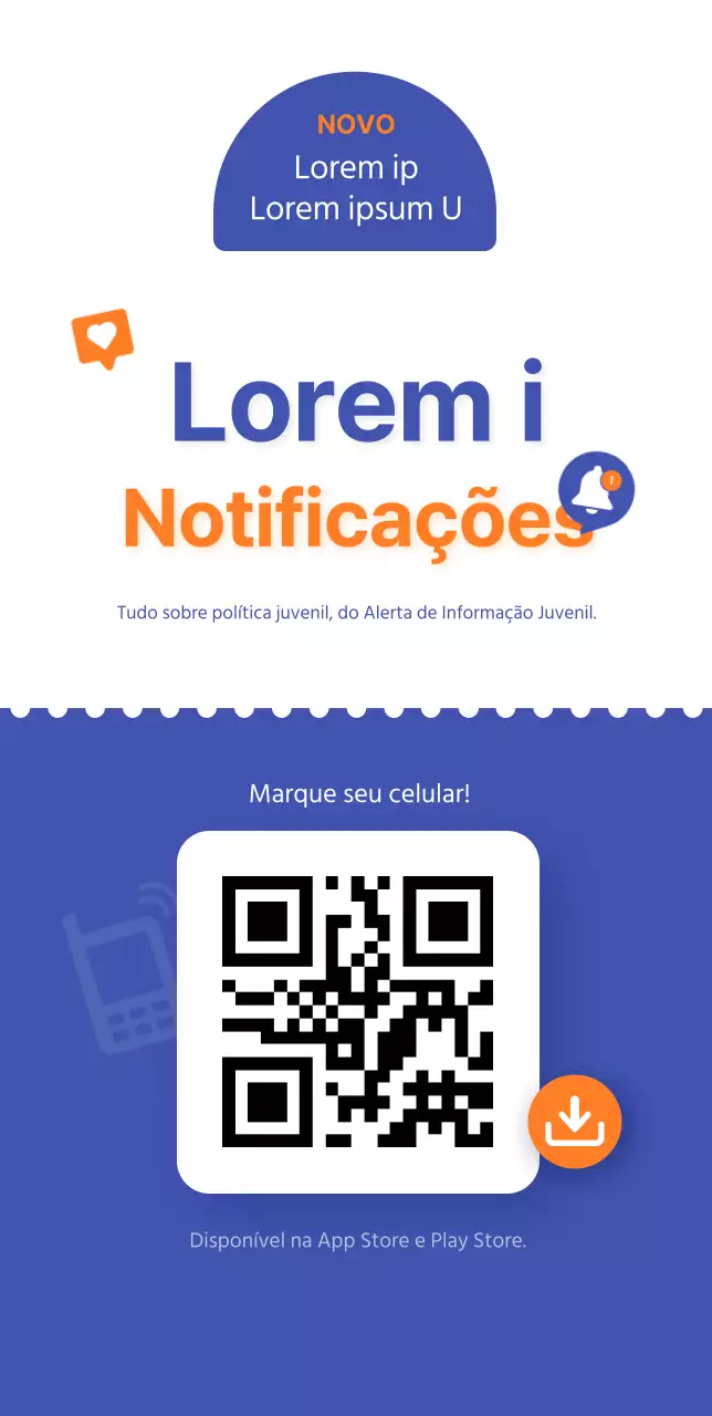 Lançamento de uma nova aplicação para as agências governamentais com tons de roxo Concebida com ícones QrealCode Qreal SNS