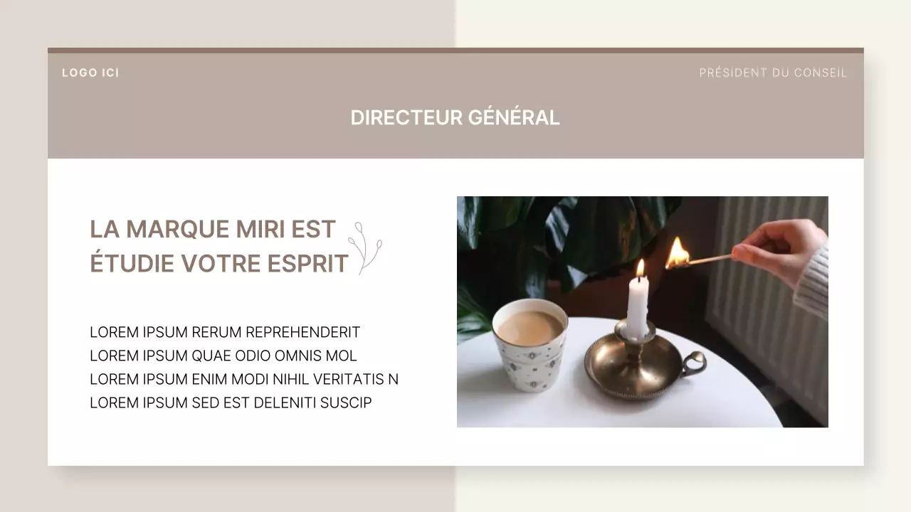 Un simple studio de bougies beige et ivoire - déclaration de marque d'une petite entreprise