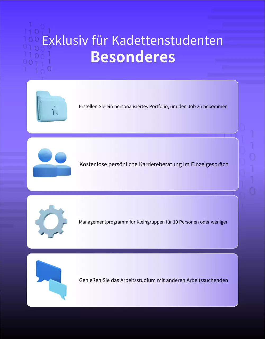 Eine einfache, lila-schwarze Stellenausschreibung für Hochschulabsolventen