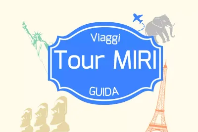 Concetto di guida turistica in beige e blu