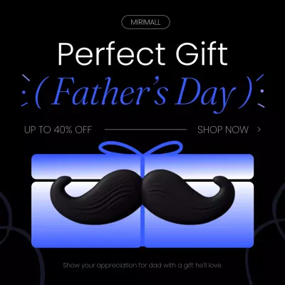 Black Modern Gift Promotion Social Media Post