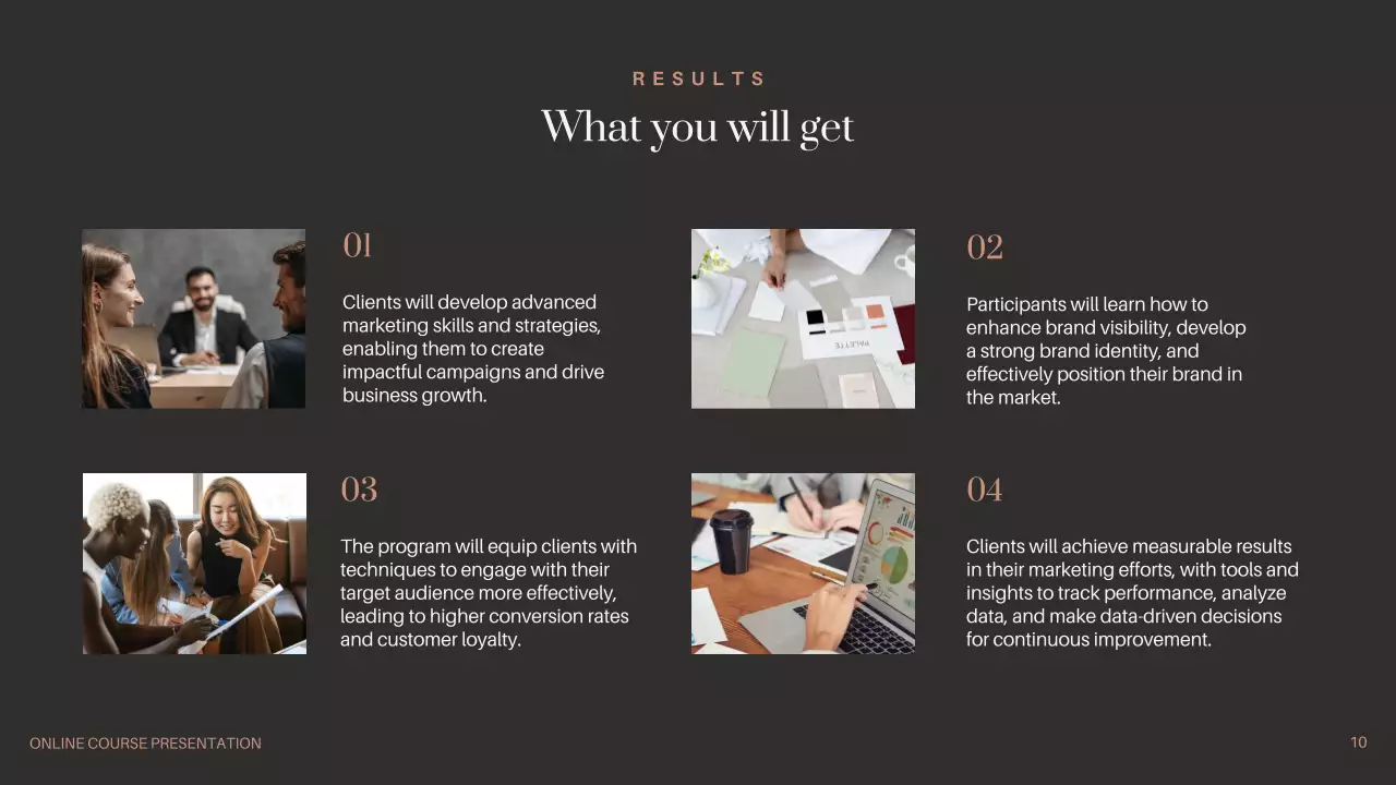 Beige Professional Marketing Course Guide Presentation