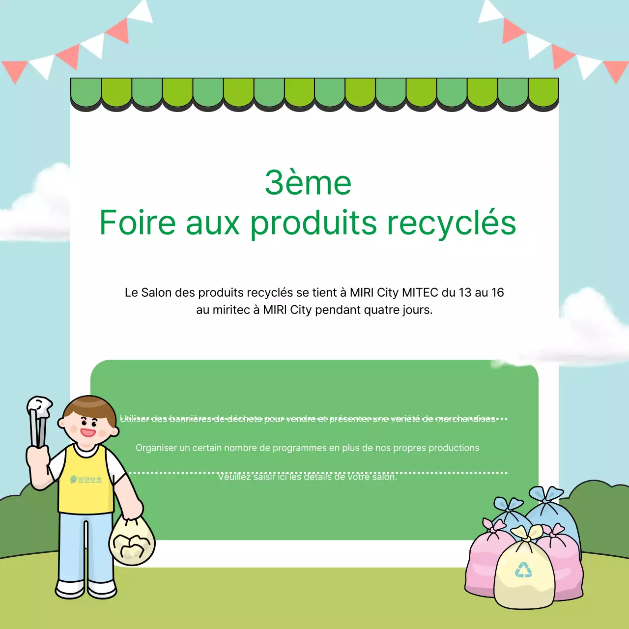 Notre lettre d'information mensuelle sur l'environnement en vert et bleu clair