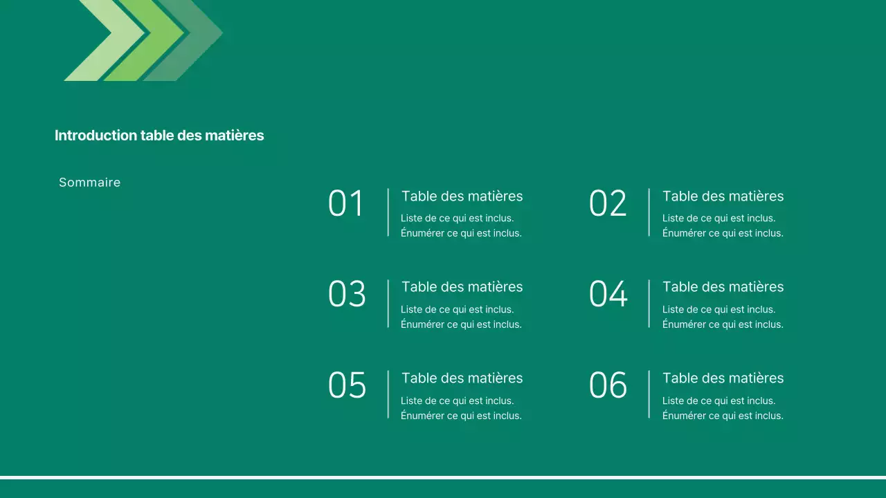 Un rapport d'entreprise simple en vert