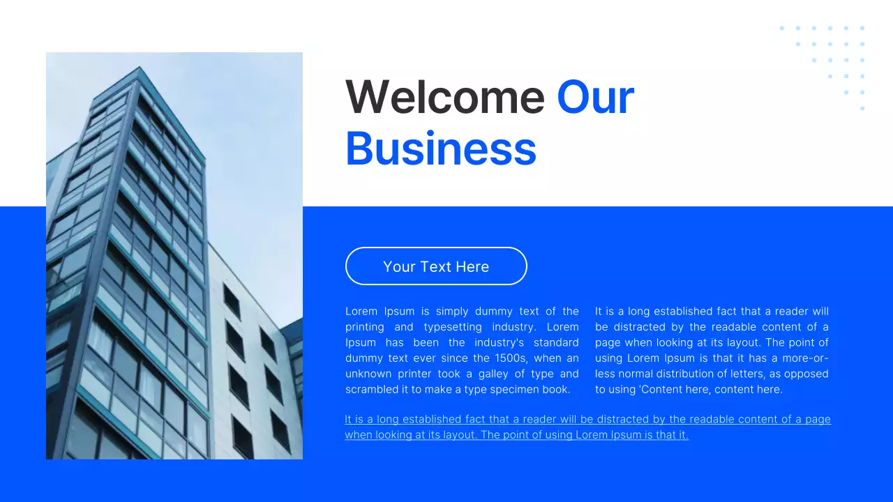 블루 모던 비즈니스 프레젠테이션