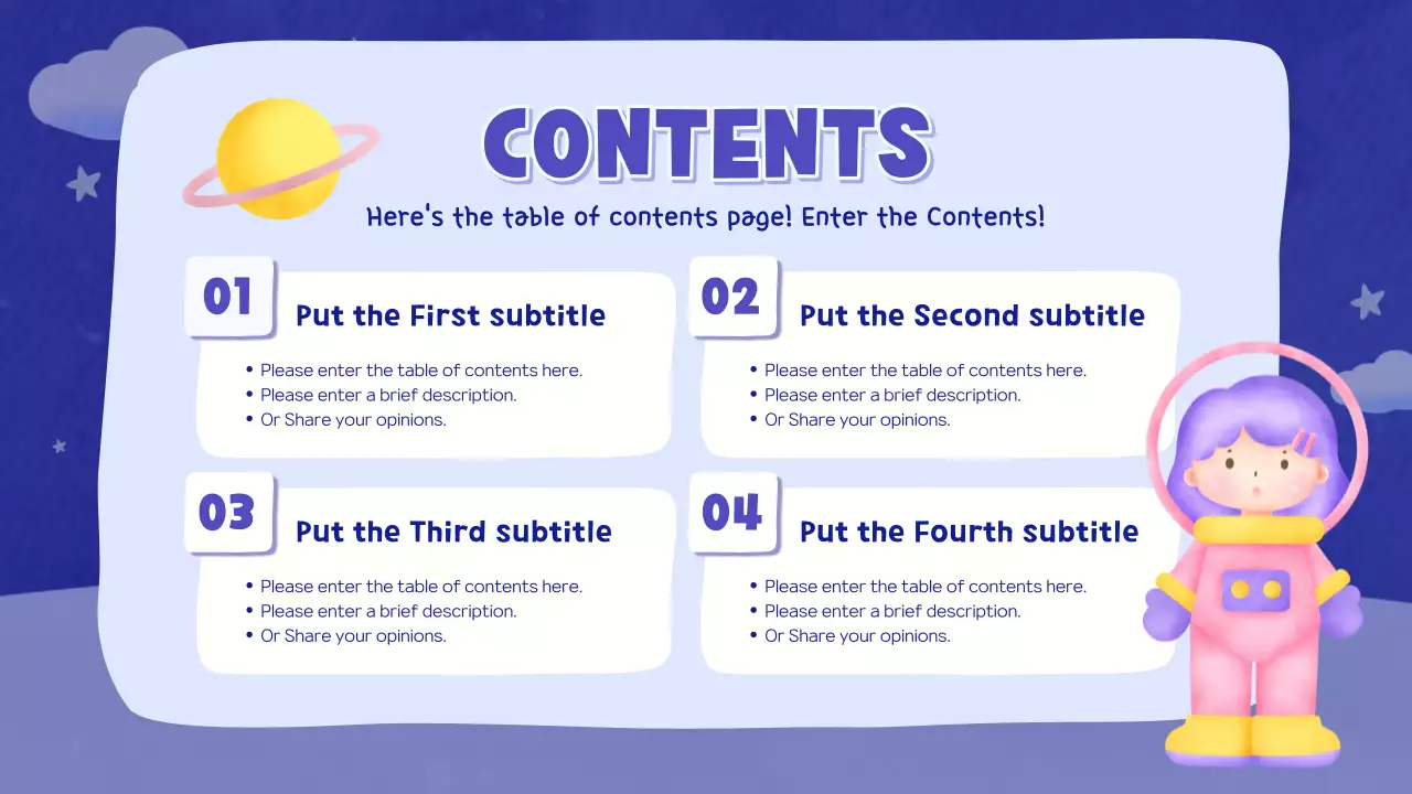 Blue Playful Planets Guide Presentation