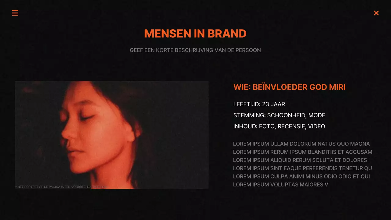 Trendy marketingrapporten in zwart en oranje