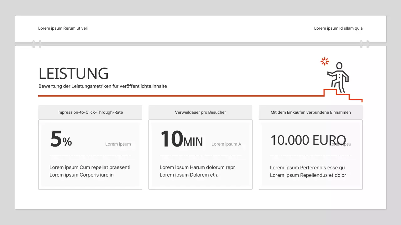 Ein einfacher rot-weißer Bericht zur Inhaltsanalyse