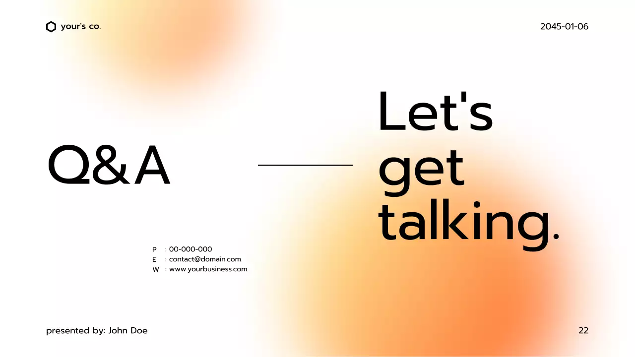 Orange Modern Business Deck Presentation