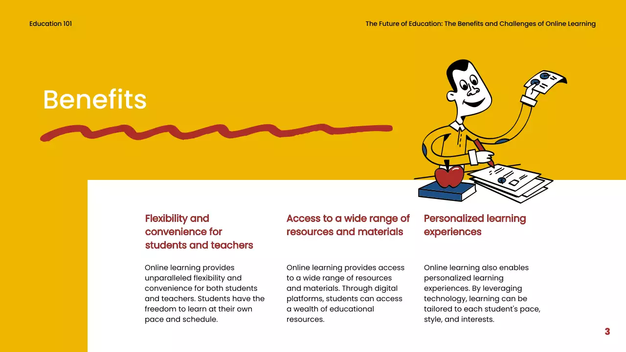 Red Comic Education Presentation